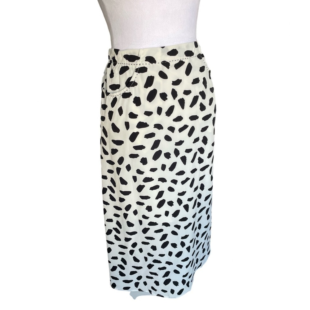 NWT Millibon Rita Ivory and Black Polka Dot Skirt Size Medium